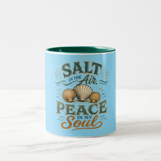 Salt in the Air Seashell Mug Teal