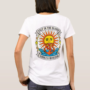Salt in the Blood Sun & Anchor Nautical Adventure T-Shirt