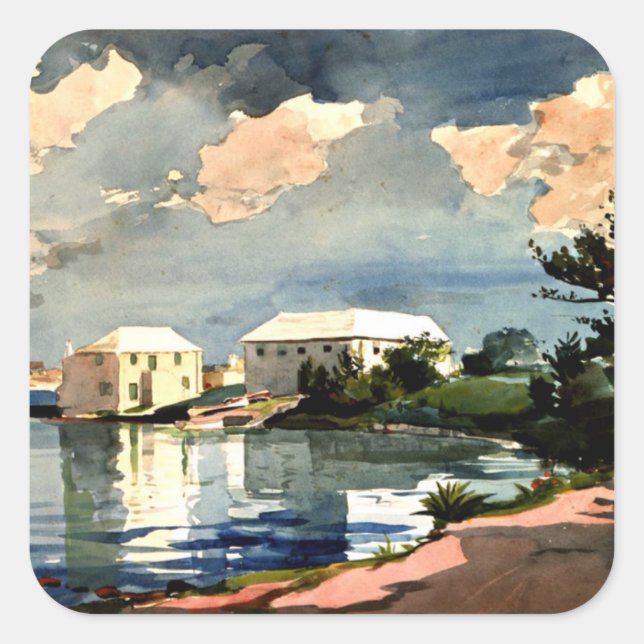 Salt Kettle, Bermuda - Winslow Homer, Square Sticker (Front)