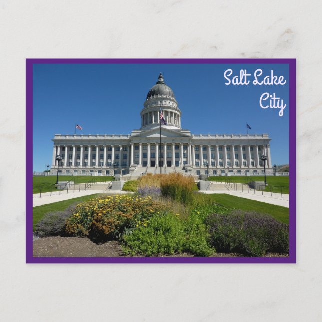 Salt Lake City Capitol Building (Utah) with text Postcard (Front)