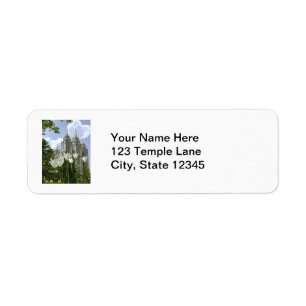 Salt Lake City Mormon Temple Label Return Address Label