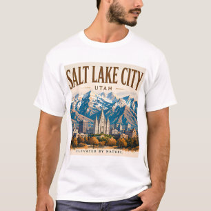 Salt Lake City Mountain Skyline T-Shirt
