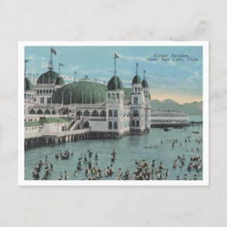 Salt Lake City, Saltair Pavilion, 1920s Vintage Postcard