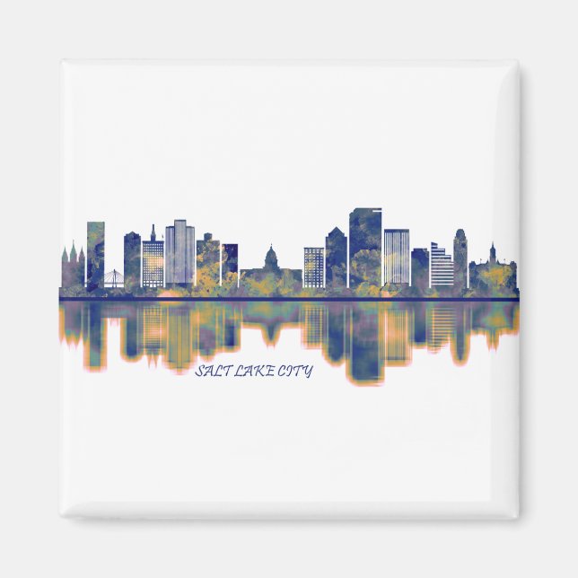 Salt Lake City Skyline Magnet (Front)