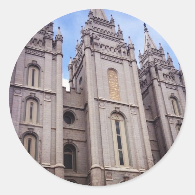 Salt Lake City Temple Classic Round Sticker (Front)