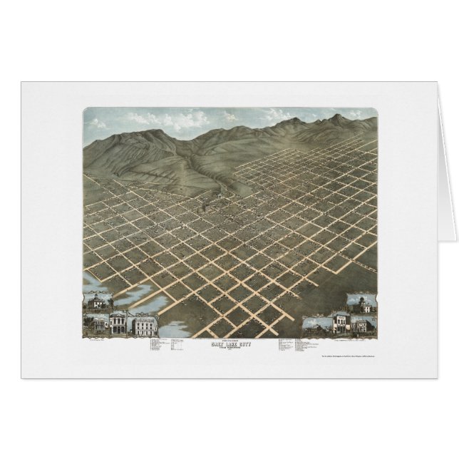 Salt Lake City, UT Panoramic Map - 1870 (Front Horizontal)