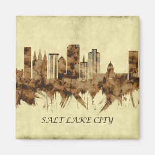 Salt Lake City Utah Cityscape Magnet