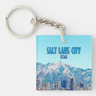 Salt Lake City Utah Downtown Vintage Key Ring