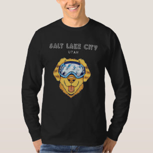 Salt Lake City Utah - Funny Dog Ski Googles T-Shirt
