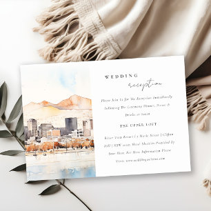 Salt Lake City Utah Landscape Wedding Reception Enclosure Card