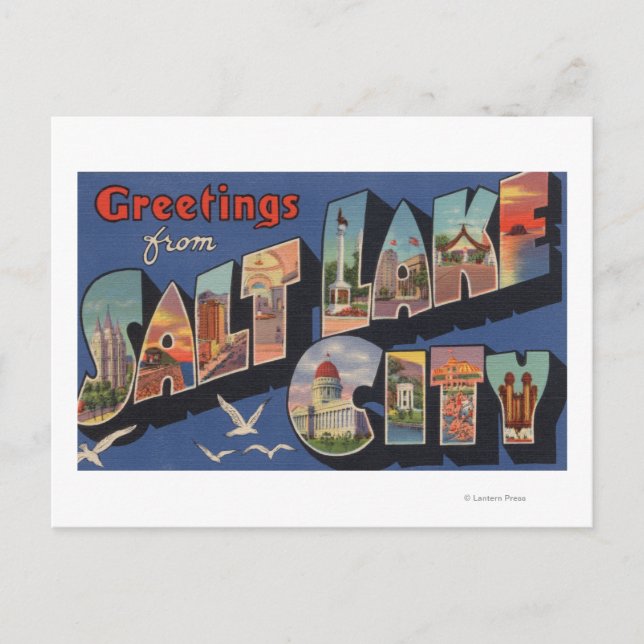 Salt Lake City, Utah - Large Letter Scenes 2 Postcard (Front)