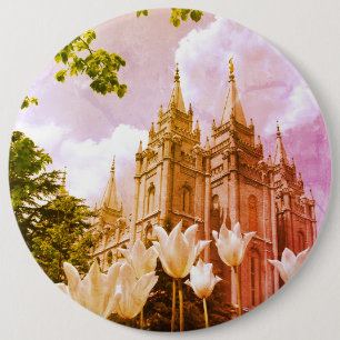 Salt Lake City, Utah Mormon Temple 6 Cm Round Badge