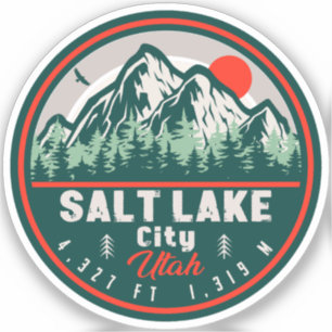 Salt Lake City Utah Ski Souvenir Retro Vintage 80s