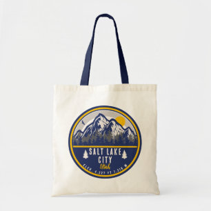 Salt Lake City Utah Ski Souvenir Retro Vintage 80s Tote Bag