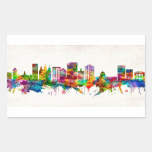 Salt Lake City Utah Skyline Rectangular Sticker