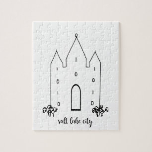 salt lake city utah temple simple modern jigsaw puzzle