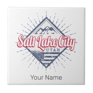 Salt Lake City Utah United States Mountains USA Ceramic Tile