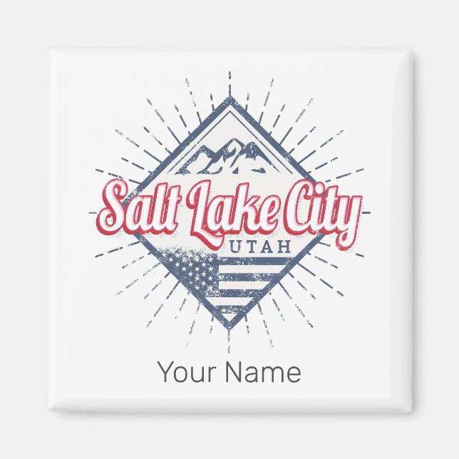 Salt Lake City Utah United States Mountains USA Magnet (Front)