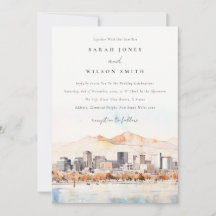 Salt Lake City, Utah Watercolor Landscape Wedding
