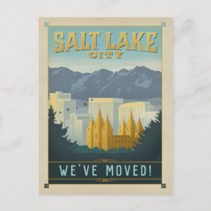 Salt Lake City, Utah   We've Moved Invitation Postcard