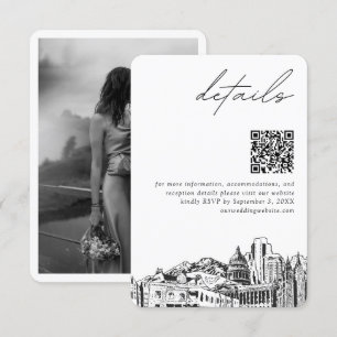 Salt Lake City Wedding Details QR Code Small Enclosure Card
