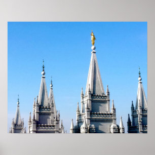 salt lake temple angel moroni lds mormon poster