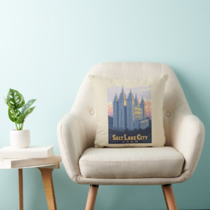 Salt Lake Temple Salt Lake City, Utah Cushion