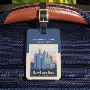 Salt Lake Temple Salt Lake City, Utah Luggage Tag