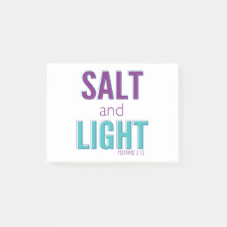 Salt & Light - Matthew 5:13 tealpurple Post-it Notes