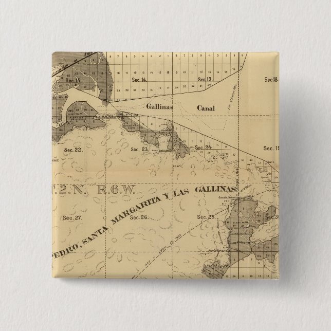 Salt marsh and tide lands 15 cm square badge (Front)