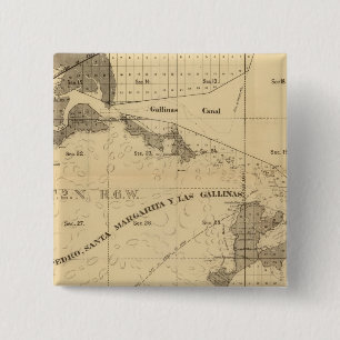 Salt marsh and tide lands 15 cm square badge