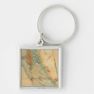 Salt marsh and tide lands map key ring