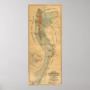 Salt marsh and tide lands map poster