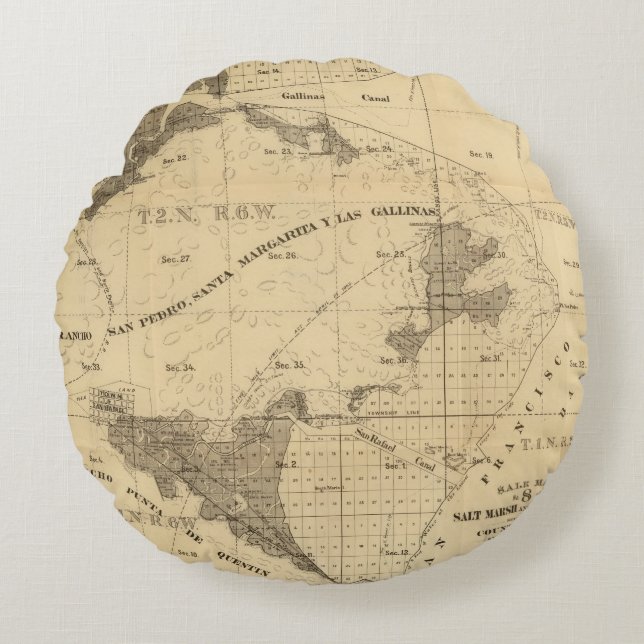 Salt marsh and tide lands round cushion (Front)