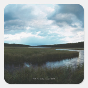 Salt marsh square sticker
