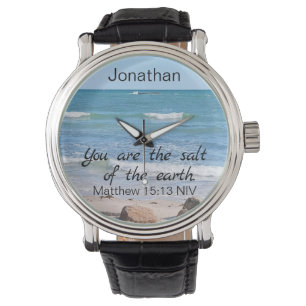 Salt of the Earth Photo of Ocean Bible Verse Watch