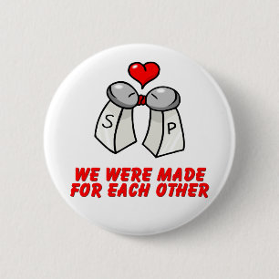 Salt & Pepper 6 Cm Round Badge
