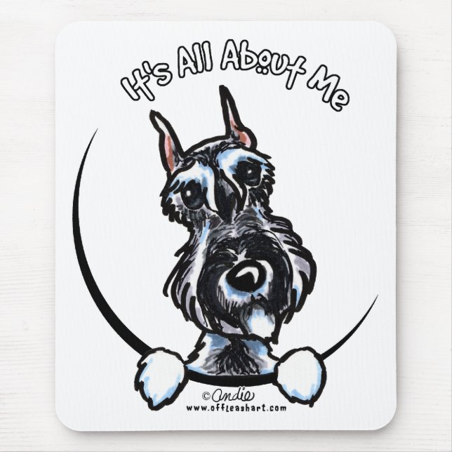 Salt Pepper Schnauzer IAAM Mouse Pad (Front)