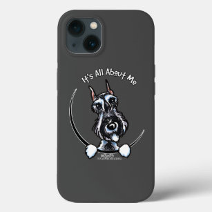 Salt Pepper Schnauzer Its All About Me Solid iPhone 13 Case