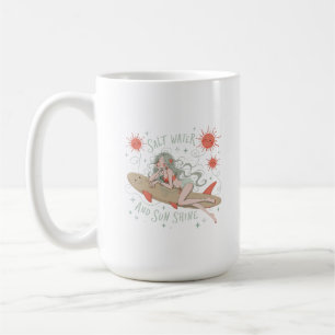 Salt Water and Sun Shine Vintage Beach Palm Tree S Coffee Mug