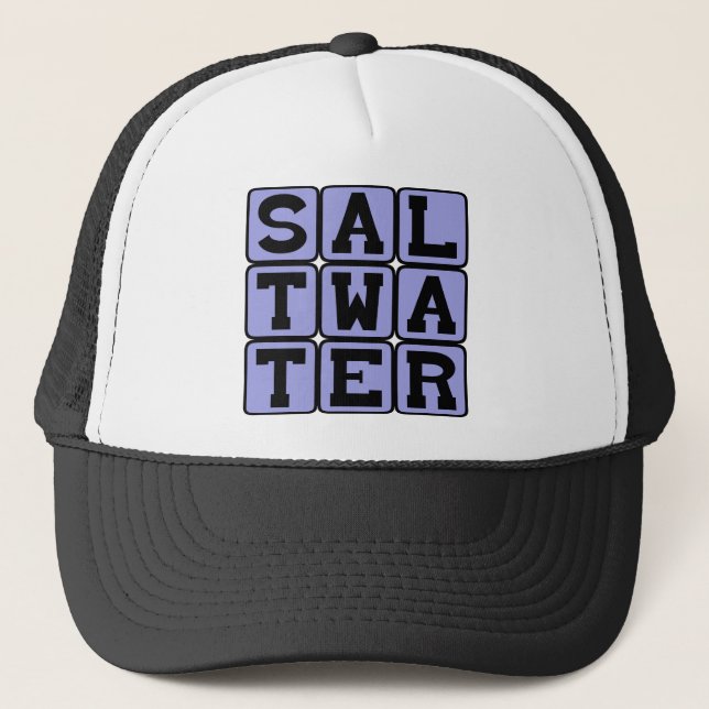 Salt Water, Description of the Ocean Trucker Hat (Front)