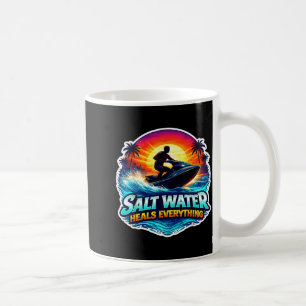Salt water heals everything jetski jet ski scooter coffee mug