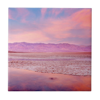 Salt Water Lake Death Valley Ceramic Tile