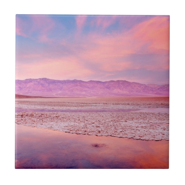 Salt Water Lake Death Valley Ceramic Tile (Front)