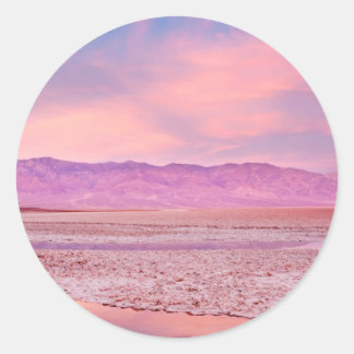 Salt Water Lake Death Valley Classic Round Sticker