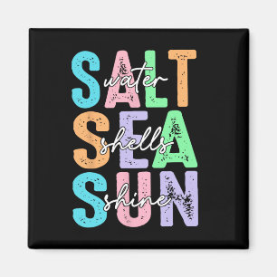 Salt Water Seashells Sunshine Summer Vacation Beac Magnet