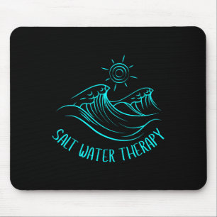 Salt Water Therapy Beach Lover Ocean Waves Summer  Mouse Pad