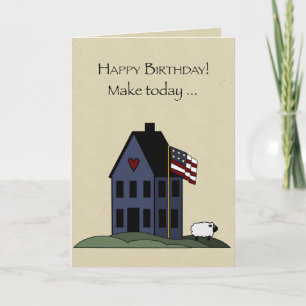 Saltbox Birthday House Card