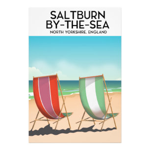 Saltburn-by-the-Sea Vintage poster. Photo Print