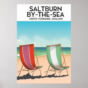 Saltburn-by-the-Sea Vintage poster. Poster